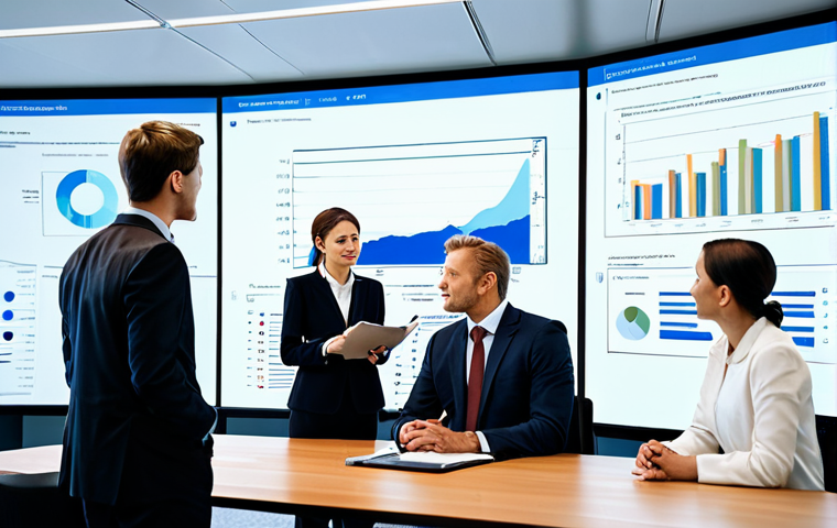 Economic Policy Analysis**
"A diverse group of professionals, fully clothed in business attire, gathered around a large screen displaying economic data and charts, discussing public policy. Modern office setting with natural light. Safe for work, appropriate content, professional environment, perfect anatomy, natural proportions, high resolution."
**