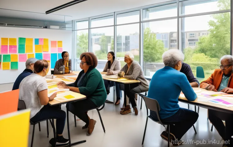 공공정책 거버넌스 이해하기 - **Prompt: Citizen-Led Urban Planning Session**
A vibrant, sunlit image of a diverse group of cit...