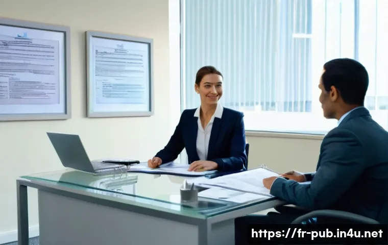 공공정책 전문가 연봉 협상 사례 - A professional office scene depicting a mid-level public sector policy expert negotiating salary wit...